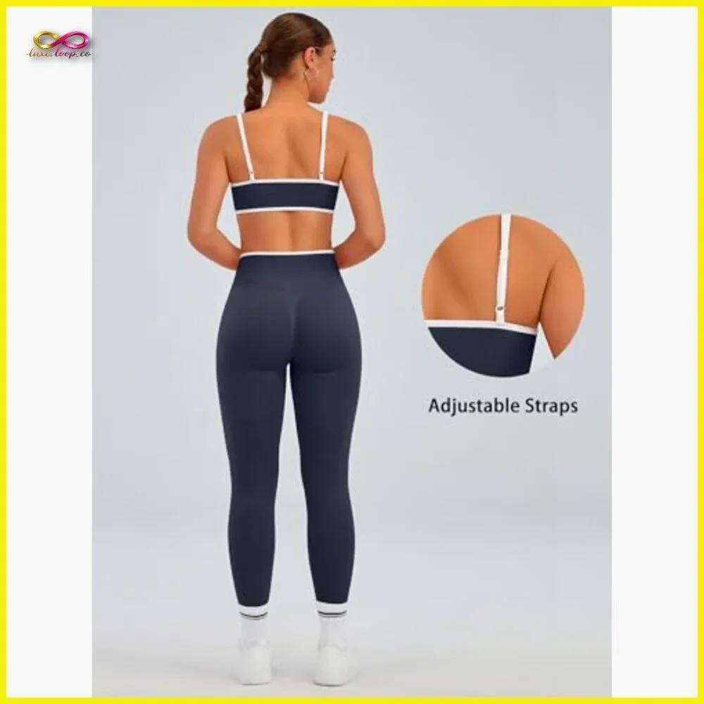 Seamless Scrunch Butt Lifting Leggings Padded Sports Bra Matching Set